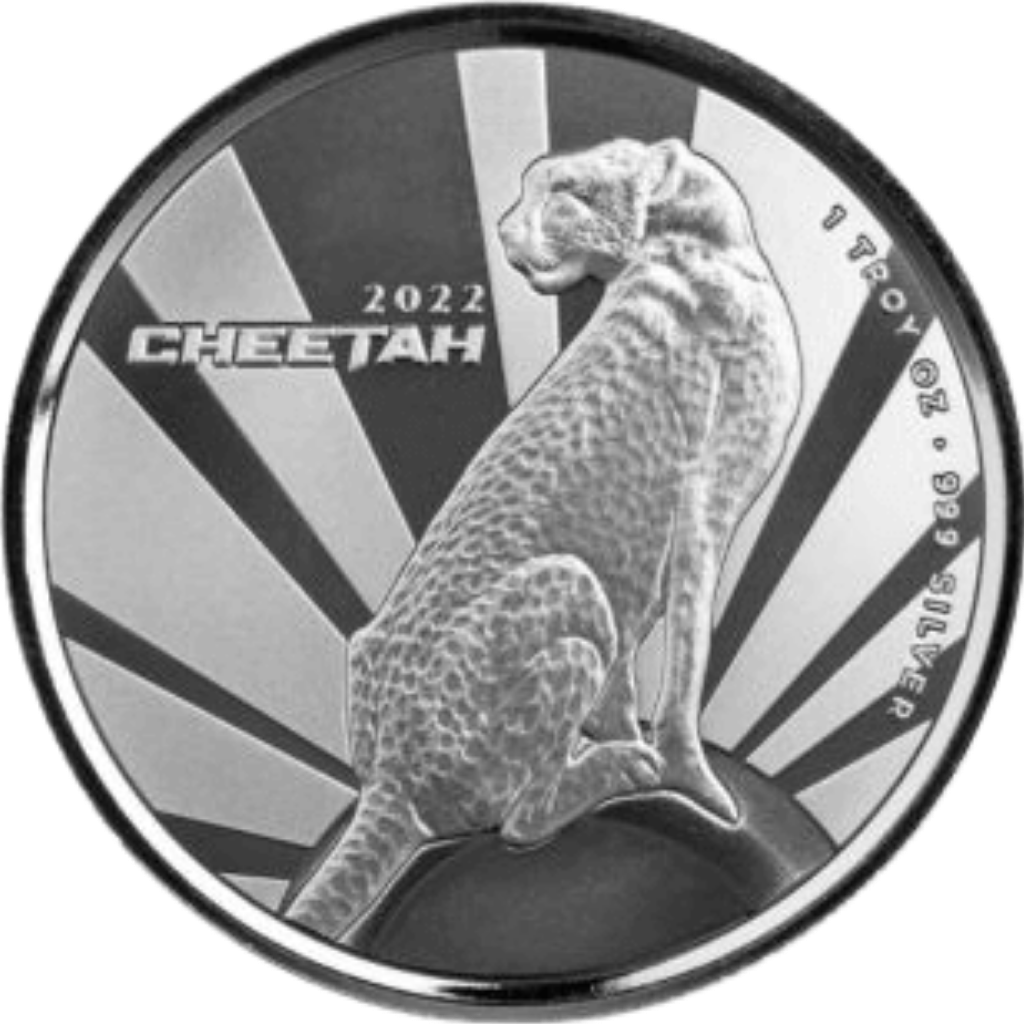 Zilveren Cameroon Cheetah munt 1 troy ounce - Goudzaken